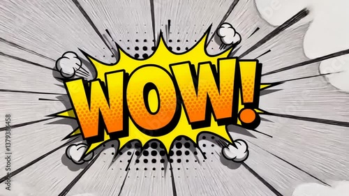 Astonishing Pop Art WOW! Exclamation Comic Book Style