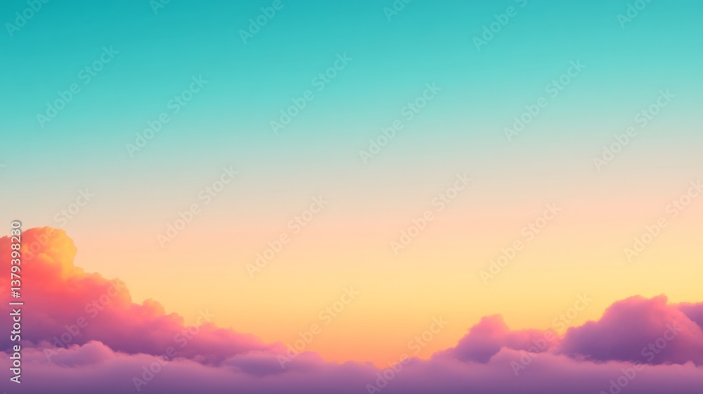 Breathtaking sunrise over serene clouds tranquil nature scene aerial view inspiring beauty Breathtaking sunrise over serene clouds tranquil nature scene aerial view inspiring beauty