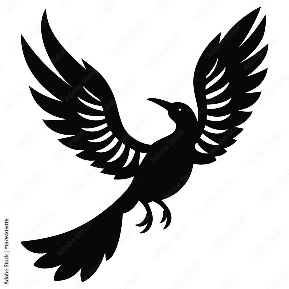 Obraz premium Hoopoe bird silhouette vector art illustration