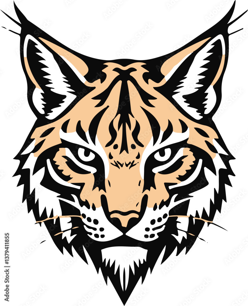 Fototapeta premium tiger head vector