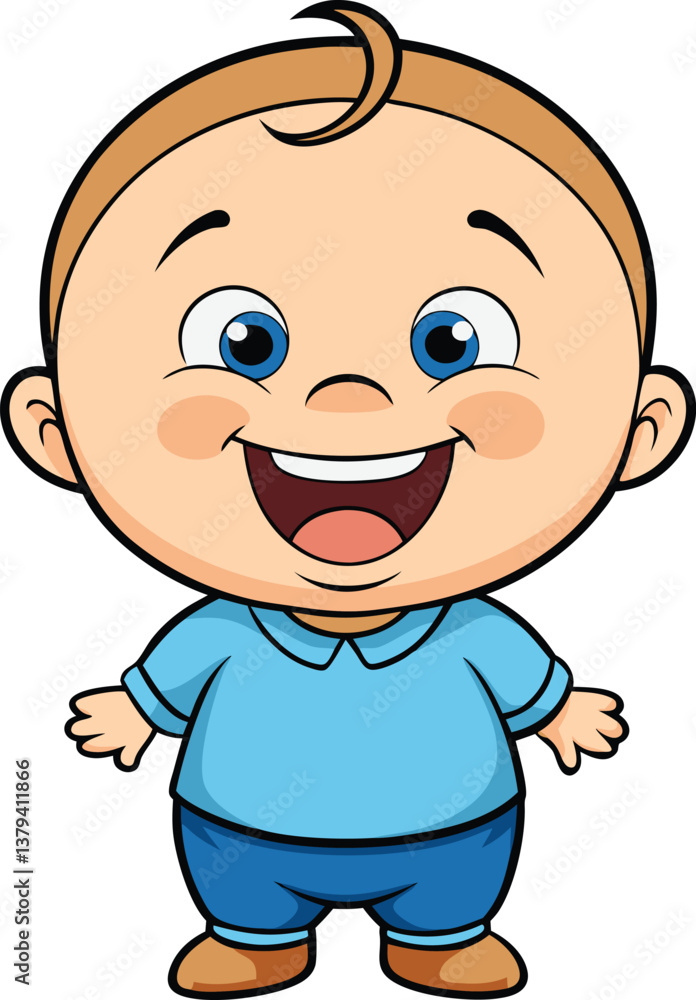 Obraz premium cute boy vector 