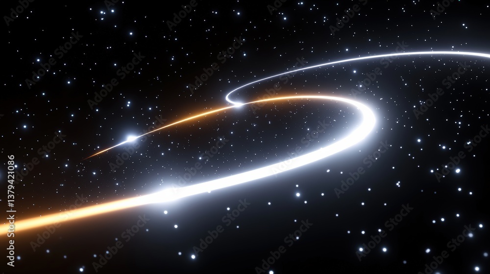 Obraz premium Cosmic Light Trails in the Void