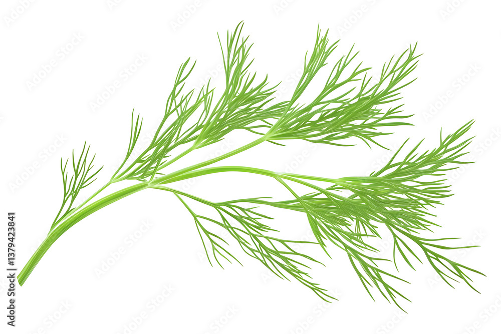 Fototapeta premium Fresh Dill Sprig: Culinary Herb Guide