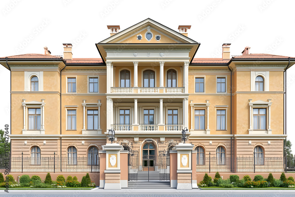 Fototapeta premium Grand Mansion: Elegant Architecture, Stunning Design