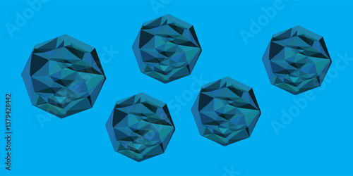 Light blue vector gradient triangles texture. Triangular geometric sample with gradient. Pattern for a brand book backdrop. vector