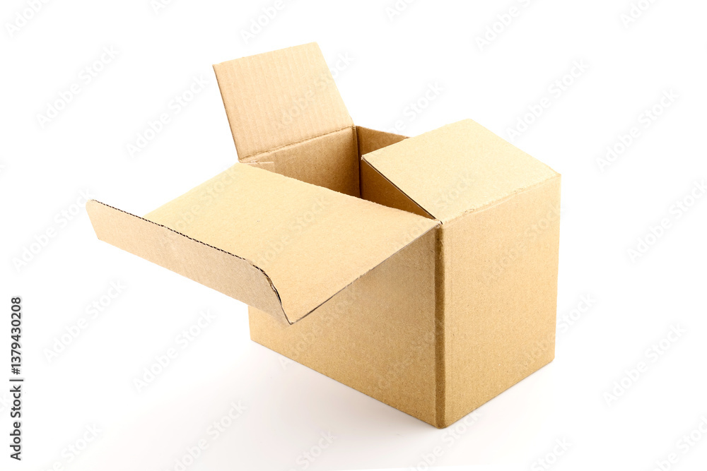 brown kraft cardboard box ready for packing into transport medium brown kraft cardboard box ready for packing into transport medium