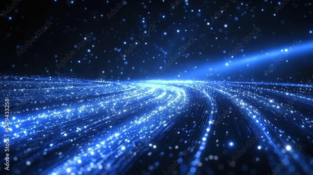 Fototapeta premium Abstract Blue Light Trails in Motion