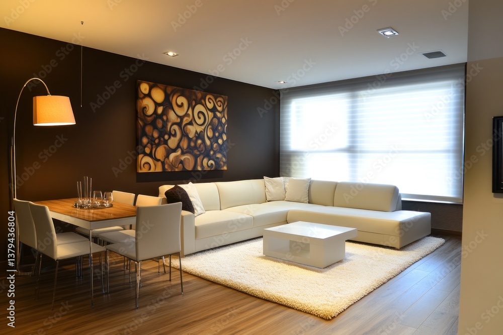 Fototapeta premium A modern interior with furniture and elegant design features