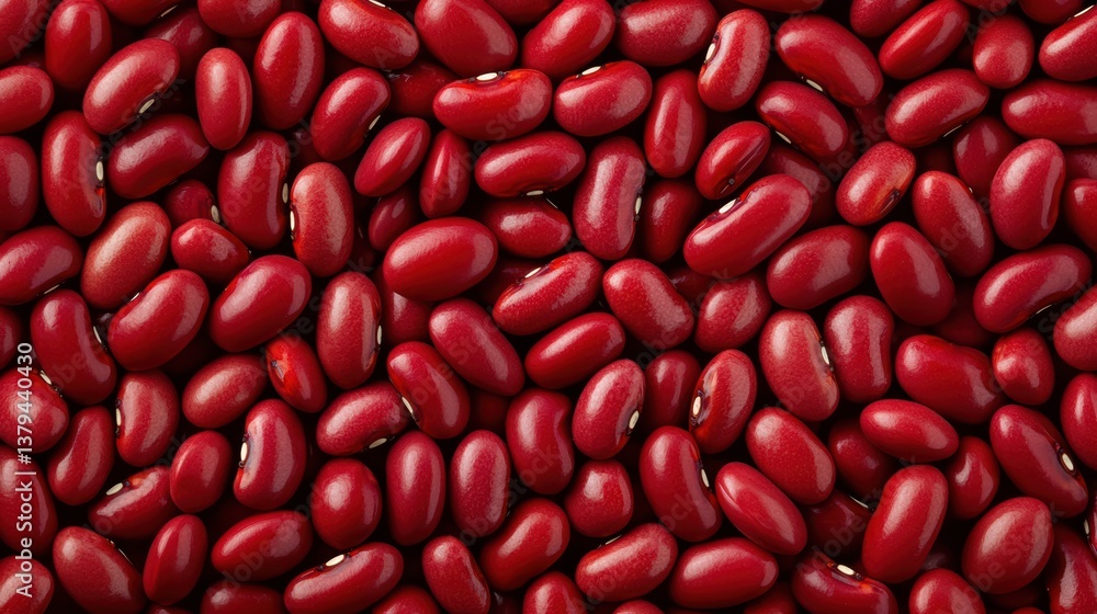 Close-up of vibrant red kidney beans texture Close-up of vibrant red kidney beans texture
