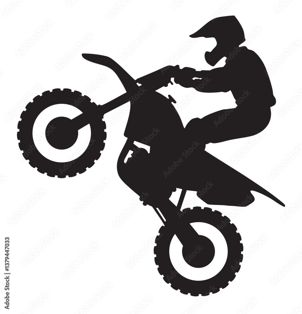 Fototapeta premium Bike Dirt Track Motorcycle Sport Logo Sign Graphic Silhouette Shape Clipart Digital Art Illustration