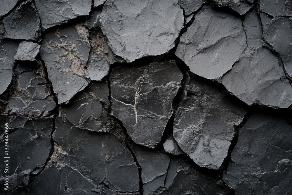 Cracked dark paint on rough surface showing peeling textures Cracked dark paint on rough surface showing peeling textures