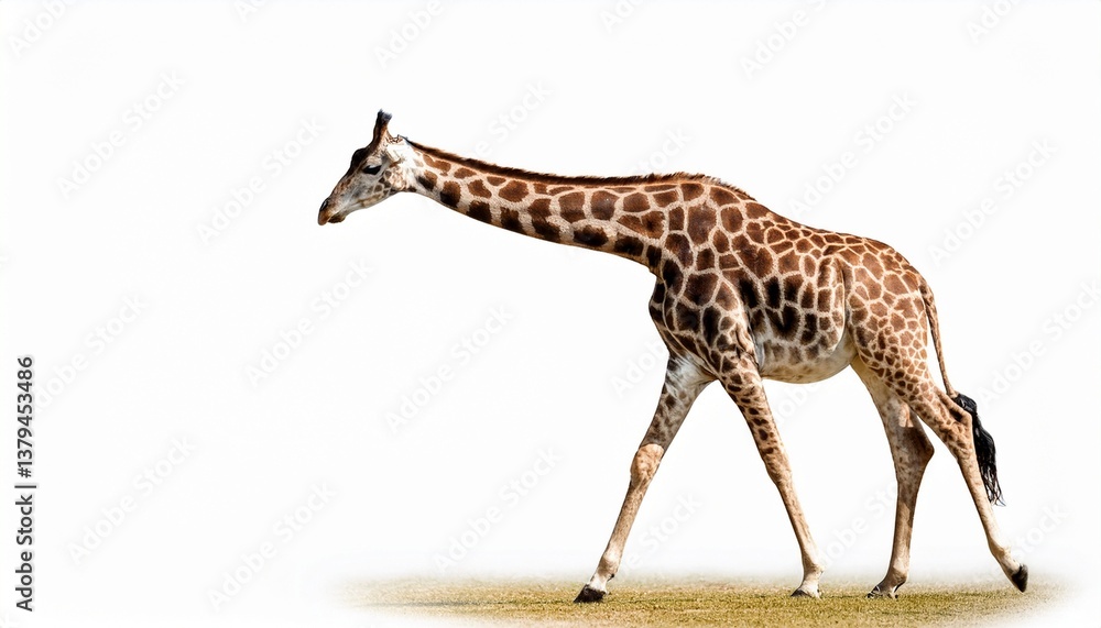Fototapeta premium giraffe isolated on white
