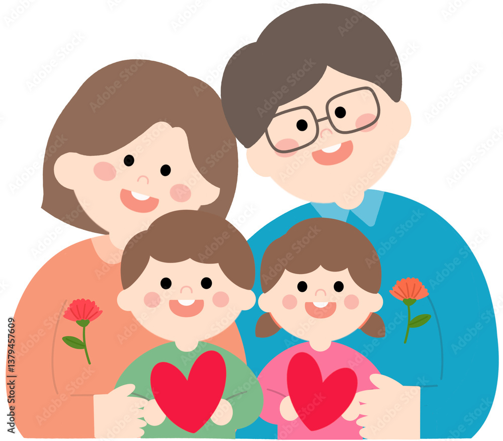 happy family vector illustration happy family vector illustration