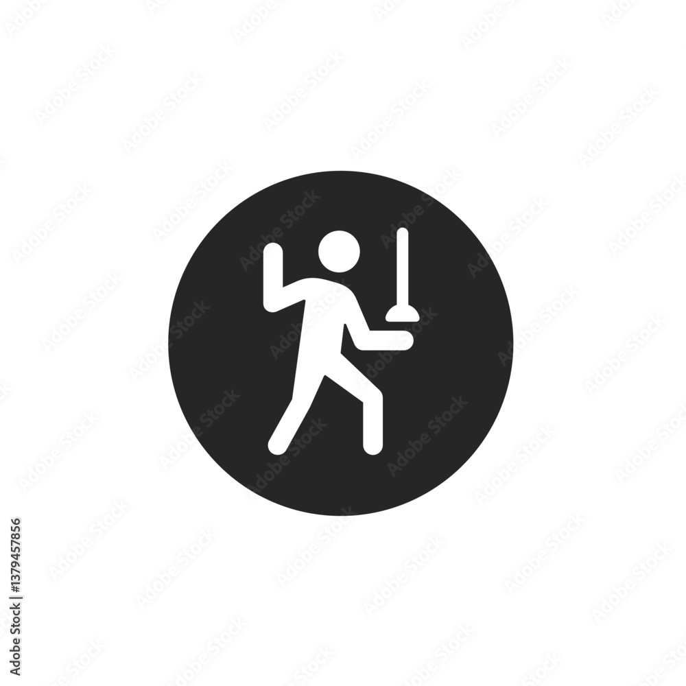 Fencing Filled Circle Icon Fencing Filled Circle Icon