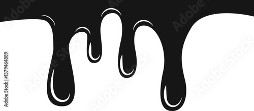 Isolated oil drop shape with a smooth dripping effect.