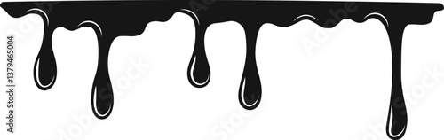 Splashing oil effect with multiple scattered droplets.