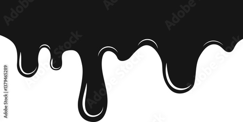Oil seeping effect with slow-flowing, organic edges.