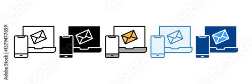Email  Icon Set Multiple Style Collection