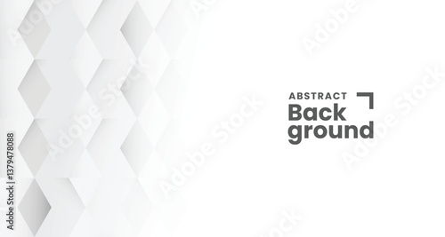 Abstract white gray background with text space and geometric pattern for company brochure banner