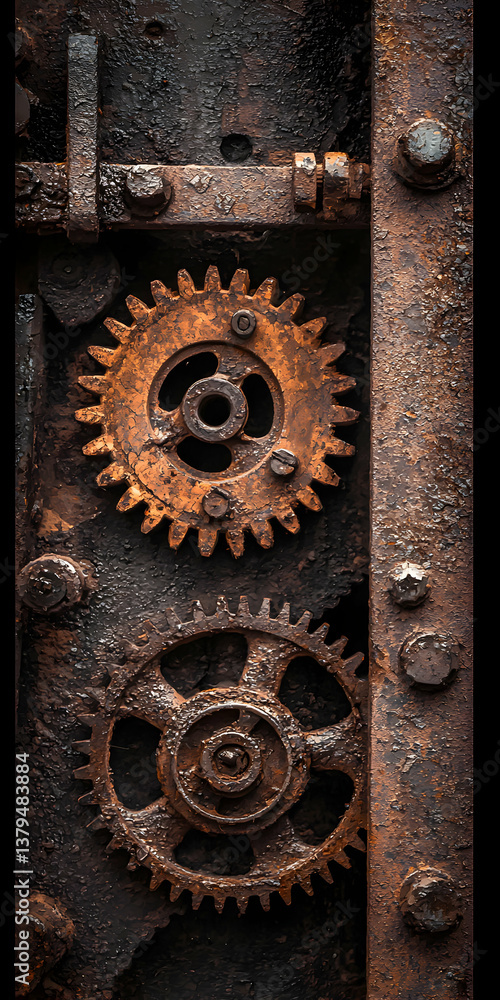 Rusty Metal Gears Close Up Rusty Metal Gears Close Up