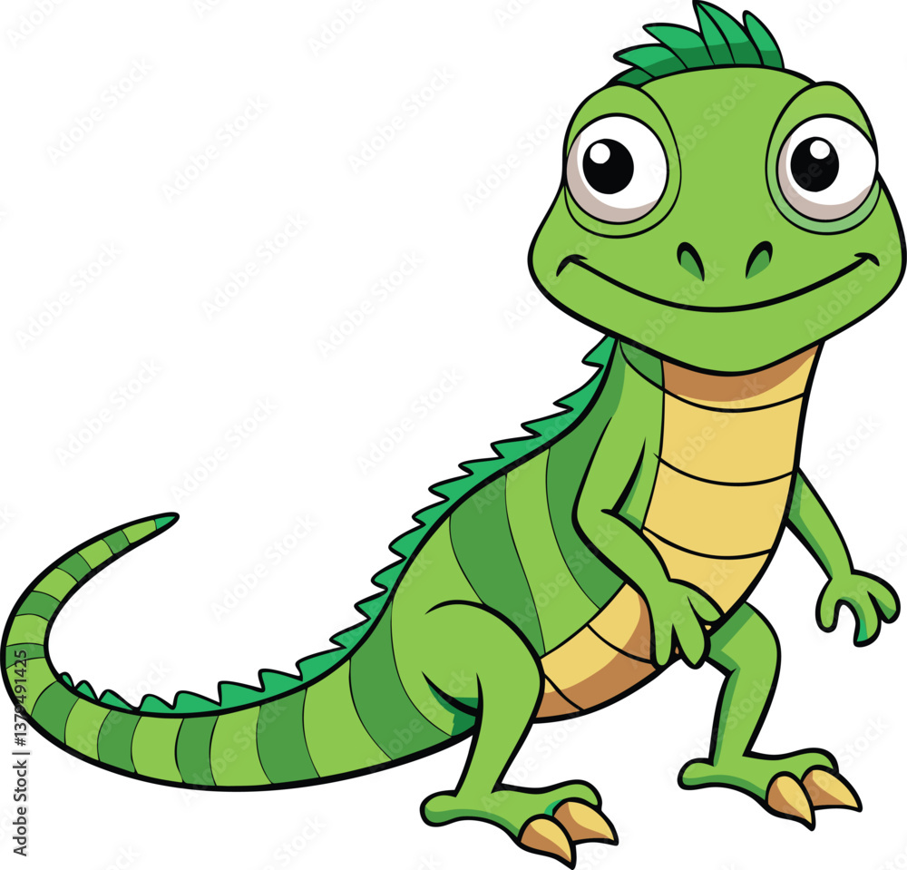 Fototapeta premium Lizard Cartoon Vector Art