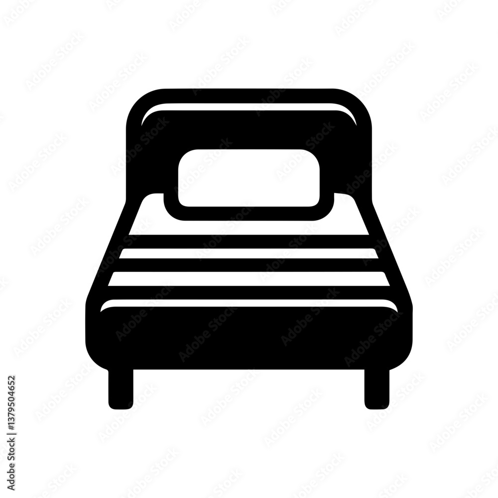 Single bed icon with transparent background Single bed icon with transparent background