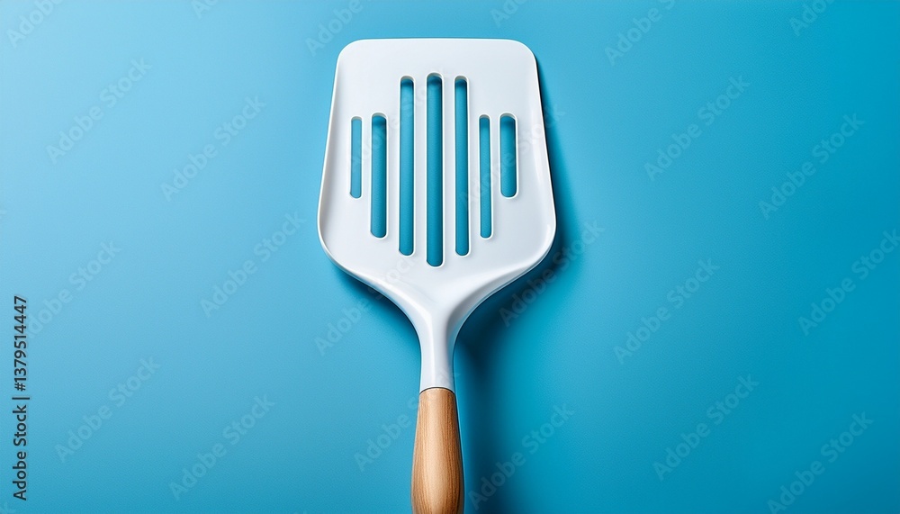 spatula on blue background spatula on blue background