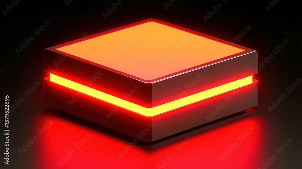 Red led light illuminating a dark background highlighting technology and modern electronics in close-up view Red led light illuminating a dark background highlighting technology and modern electronics in close-up view