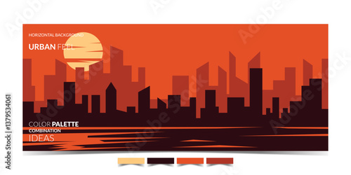 BACKGROUND 537 WITH MODERN ABSTRACT CITY LANDSCAPE FOR BRAND IDENTITY, PRESENTATION AND A LOT OF DESIGN NEEDS