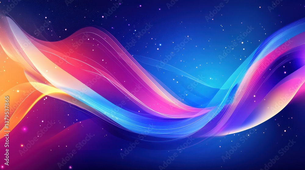 Fototapeta premium Abstract Colorful Wave Background Design