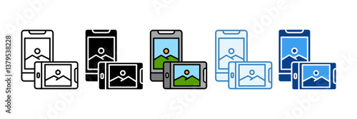 Mobile Optimization  Icon Set Multiple Style Collection
