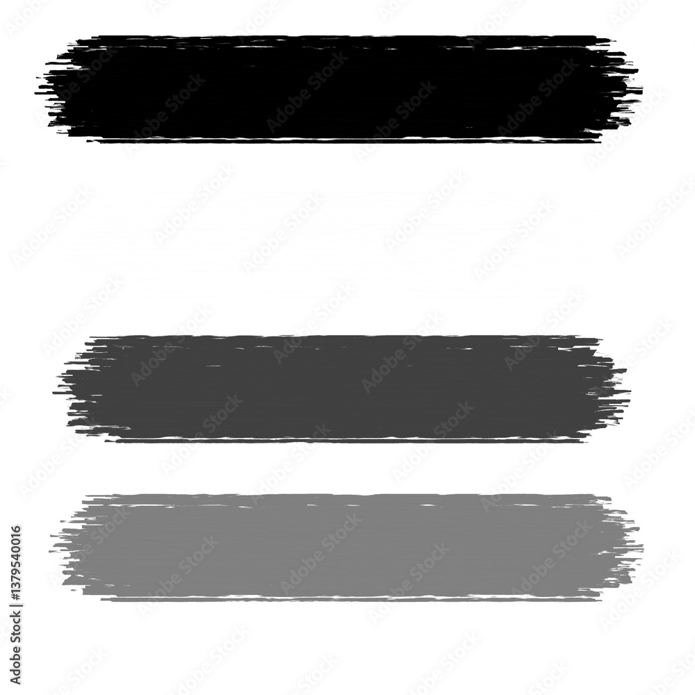 set of grunge brush strokes set of grunge brush strokes