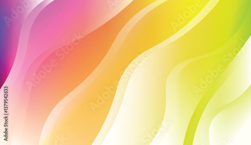 Wavy Background. For Design Flyer, Banner, Landing Page. Vector Illustration with Color Gradient.