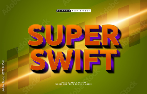 super swift editable text effect with a fast and speed text effect