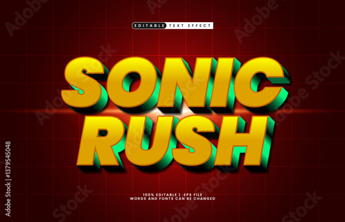 sonic rush editable text effect with a fast and speed text effect