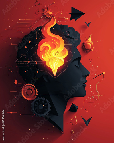 Spark Your Innovation Flame Illustration - Design creativity, creative thinking, positive message