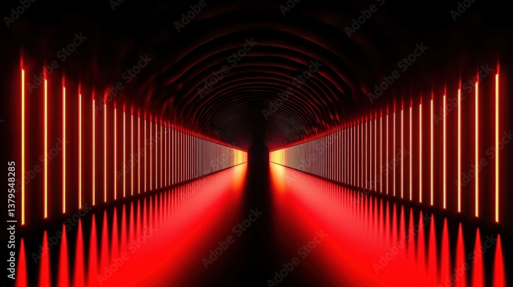 Fototapeta premium Abstract Neon Tunnel of Light