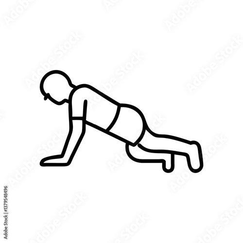 Man performing burpees in HIIT gym training