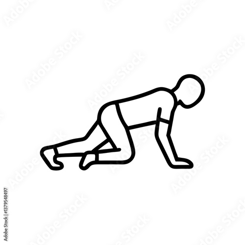 Man performing mountain climbers exercise in HIIT workout