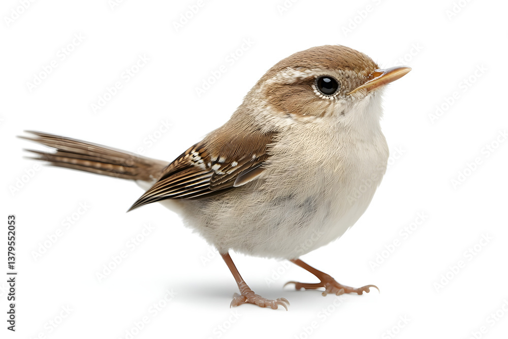 Small Bird Stands Gracefully, Feathered Wings Small Bird Stands Gracefully, Feathered Wings