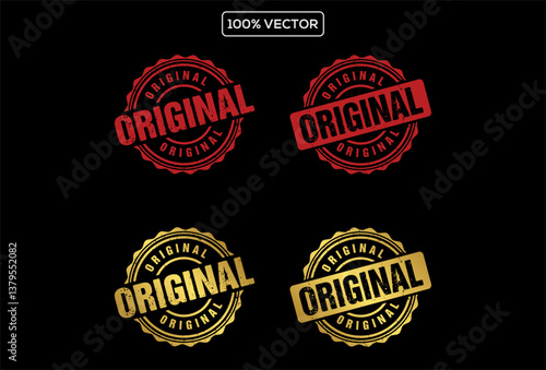 original stamp icon vector design templates illustration 1