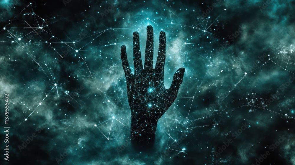 Cosmic Hand Reaching Nebula, Digital Art, Sci-fi Background, Web Design Cosmic Hand Reaching Nebula, Digital Art, Sci-fi Background, Web Design