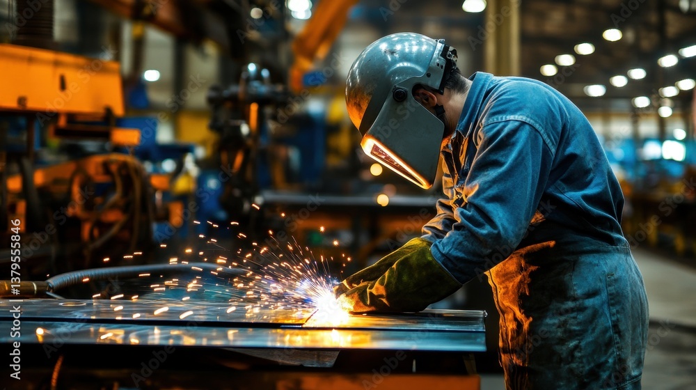 Skilled worker concentrating on shaping a metal piece with precision tools in a workshop environment Skilled worker concentrating on shaping a metal piece with precision tools in a workshop environment
