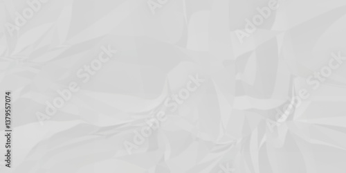 White crumple obsolete billboard rumple. wrinkle ripped creased white crumple aged closeup craft document grunge recycling paper background.	

