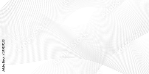 Abstract dynamic creative sound wave smooth beautiful space digital composite bland line. frequency flow business stripe gradient white vector technology template background.