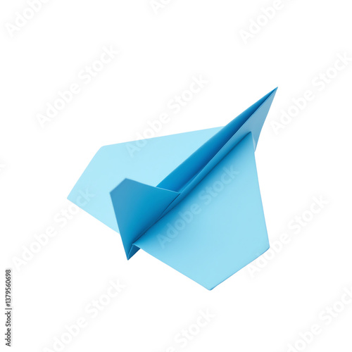 Free Download Blue paper plane on white background - GFXLoad