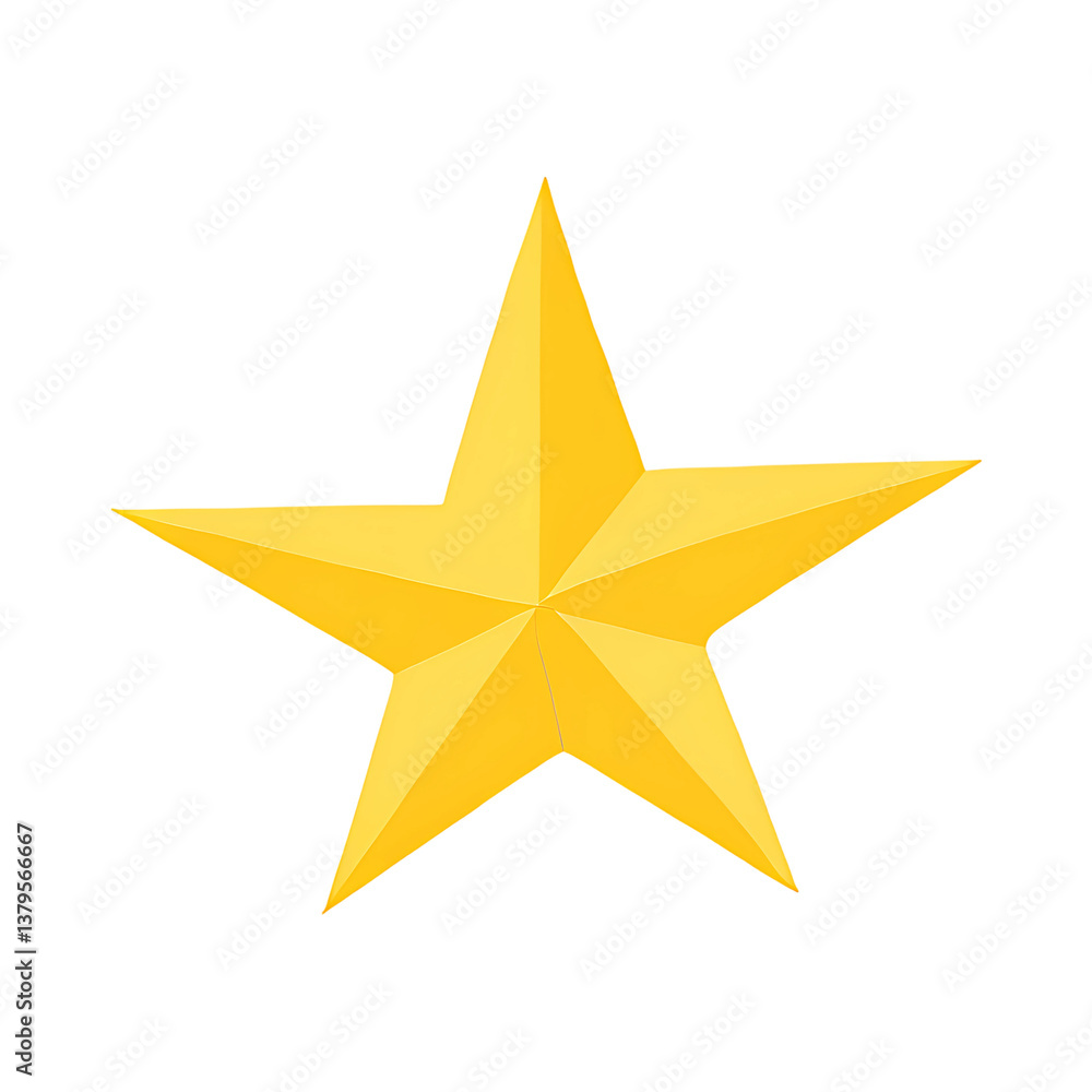 Fototapeta premium Yellow Star PNG