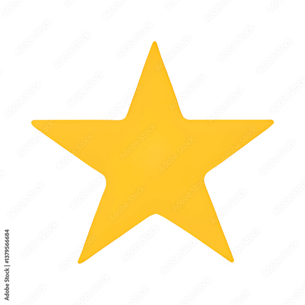 Fototapeta premium Yellow Star PNG