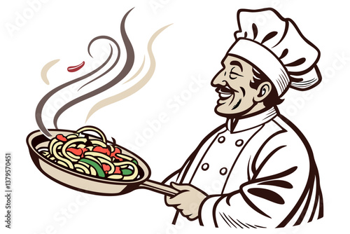 chef with pizza