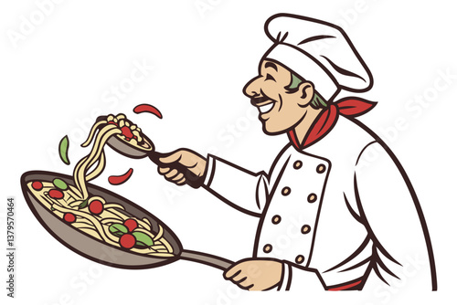 chef with a pan